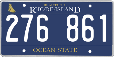 RI license plate 276861