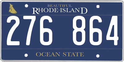 RI license plate 276864