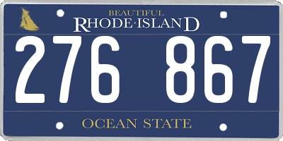 RI license plate 276867