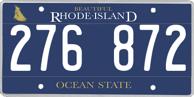 RI license plate 276872