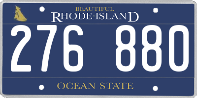 RI license plate 276880