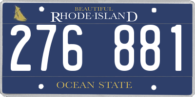 RI license plate 276881