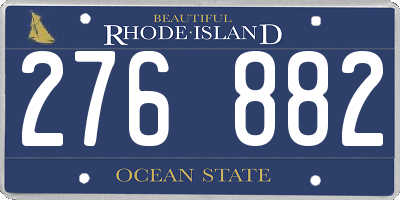 RI license plate 276882