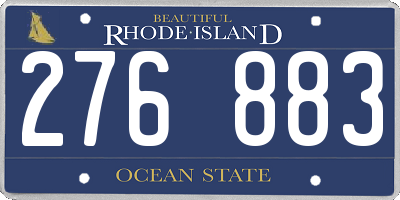 RI license plate 276883