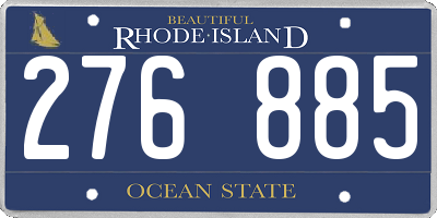 RI license plate 276885