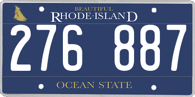 RI license plate 276887