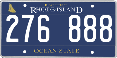 RI license plate 276888
