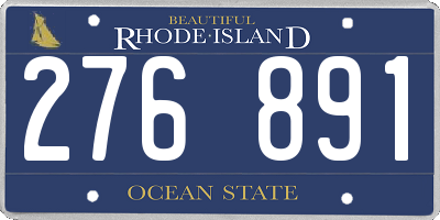 RI license plate 276891