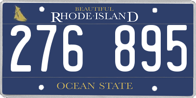 RI license plate 276895