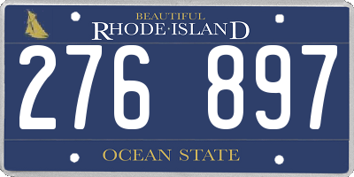RI license plate 276897