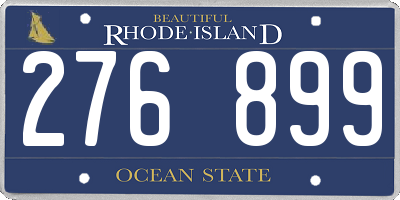 RI license plate 276899