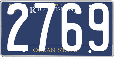 RI license plate 2769