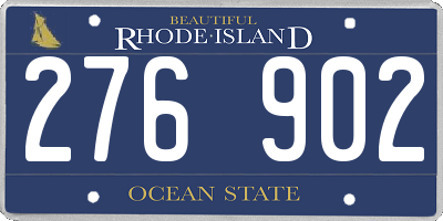 RI license plate 276902