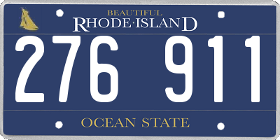 RI license plate 276911