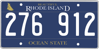 RI license plate 276912