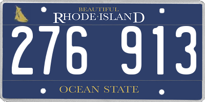 RI license plate 276913