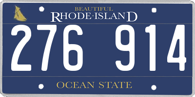 RI license plate 276914