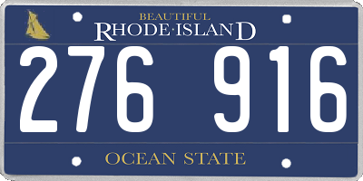 RI license plate 276916