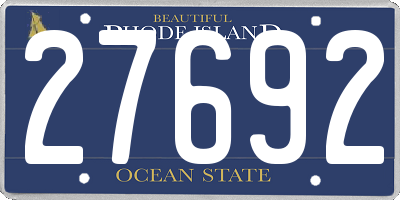 RI license plate 27692