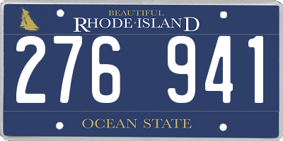 RI license plate 276941