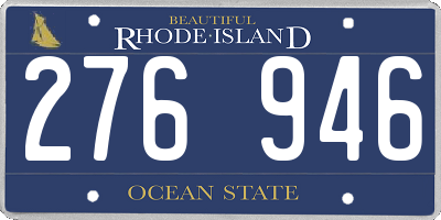 RI license plate 276946