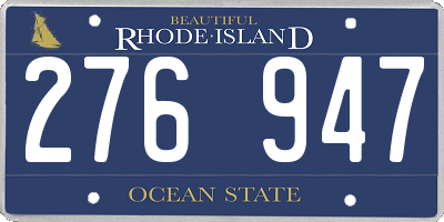 RI license plate 276947