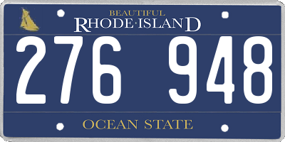 RI license plate 276948