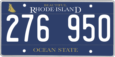 RI license plate 276950