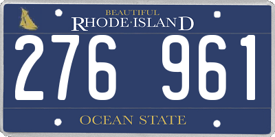 RI license plate 276961