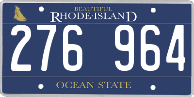 RI license plate 276964