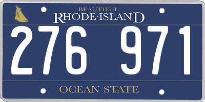 RI license plate 276971