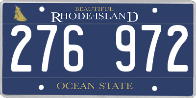 RI license plate 276972