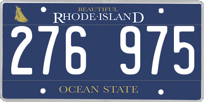 RI license plate 276975