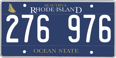 RI license plate 276976