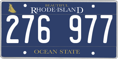 RI license plate 276977