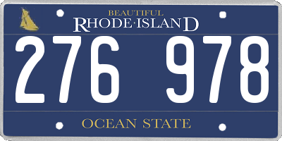 RI license plate 276978
