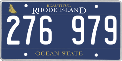 RI license plate 276979