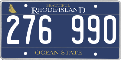 RI license plate 276990