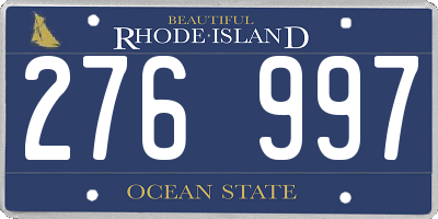 RI license plate 276997