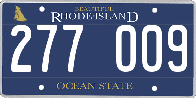 RI license plate 277009