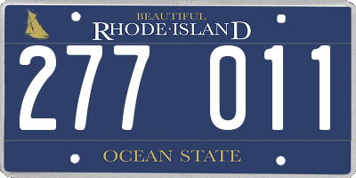 RI license plate 277011