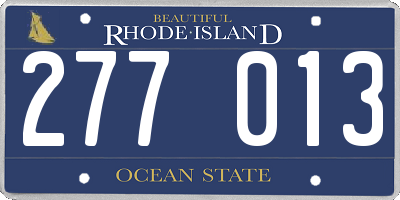 RI license plate 277013