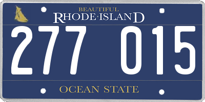 RI license plate 277015
