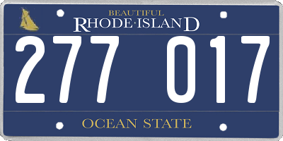 RI license plate 277017