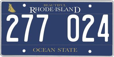 RI license plate 277024