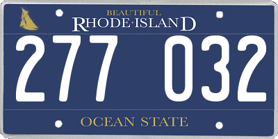 RI license plate 277032