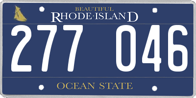 RI license plate 277046
