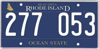 RI license plate 277053