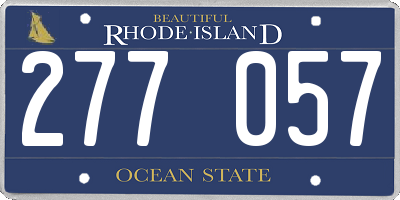 RI license plate 277057