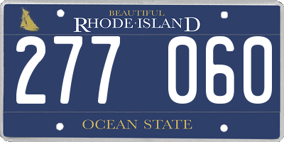 RI license plate 277060